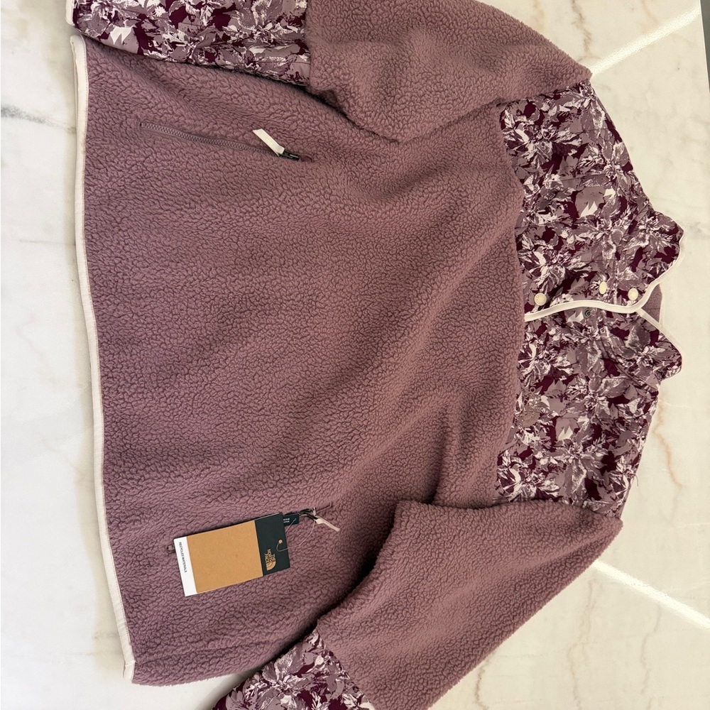 The North Face Purple and White Ski Jacket